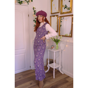 Purple Paisley 70's Vintage Maxi Dress | M