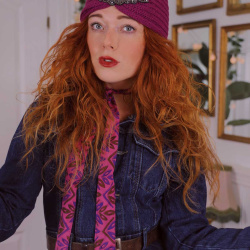 Purple Silver Leaf Headband