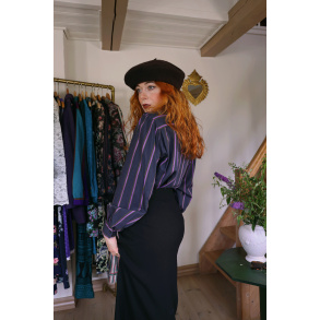 Purple Striped Vintage Blouse | M 