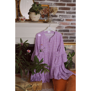 Purple Summer Blossom Mini Dress