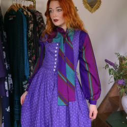 Purple &amp; Turquoise Vintage Blouse | M
