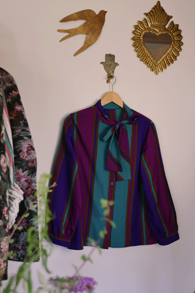 Purple &amp; Turquoise Vintage Blouse | M