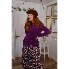 Purple Velvet Vintage Jacket | S/M