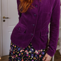 Purple Velvet Vintage Jacket | S/M