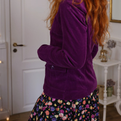 Purple Velvet Vintage Jacket | S/M