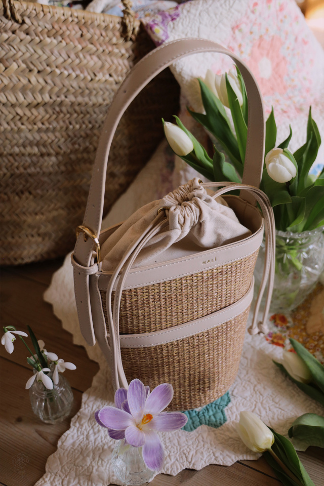 Raffia Spring Blossom Bag 