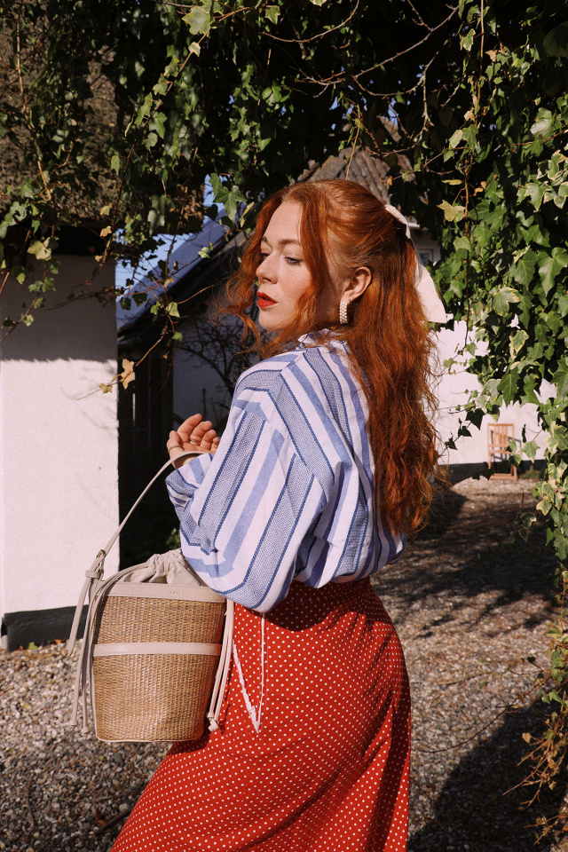 Raffia Spring Blossom Bag 