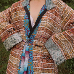 Bamboo Graphical Recycled Kimono | M/L