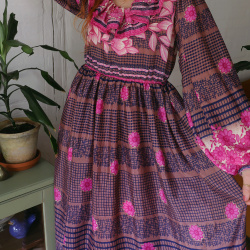 Recycled Pink Floral Holly Dress | XS/S