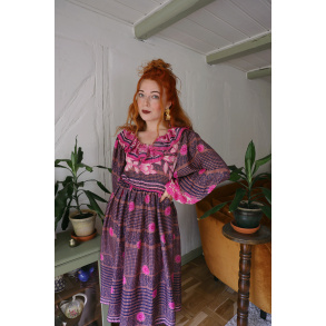 Recycled Pink Floral Holly Dress | XS/S