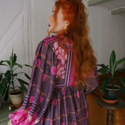 Recycled Pink Floral Holly Dress | XS/S