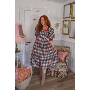 Green & White Plaid Cottagecore Dress | XS/S