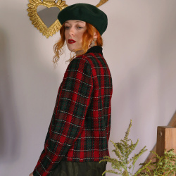 Red &amp; Green Tweed Vintage Jacket | M