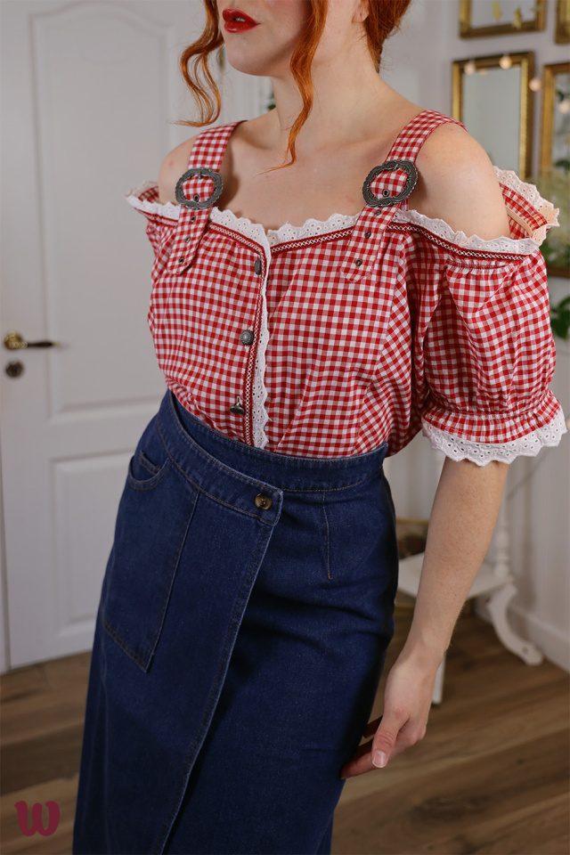 Red &amp; White Gingham Top | XXL