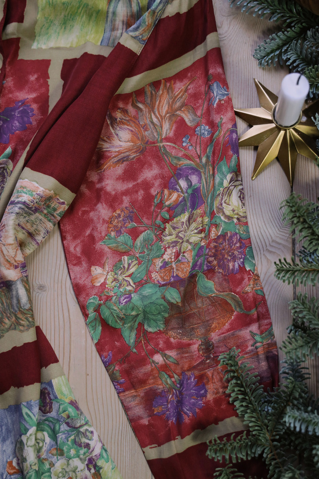 Red Artsy 80's Vintage Blouse | M