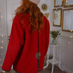 Comfy Red Wool Vintage Jacket | L 
