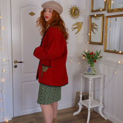 Comfy Red Wool Vintage Jacket | L 