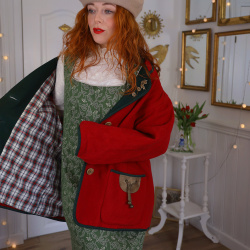 Comfy Red Wool Vintage Jacket | L 