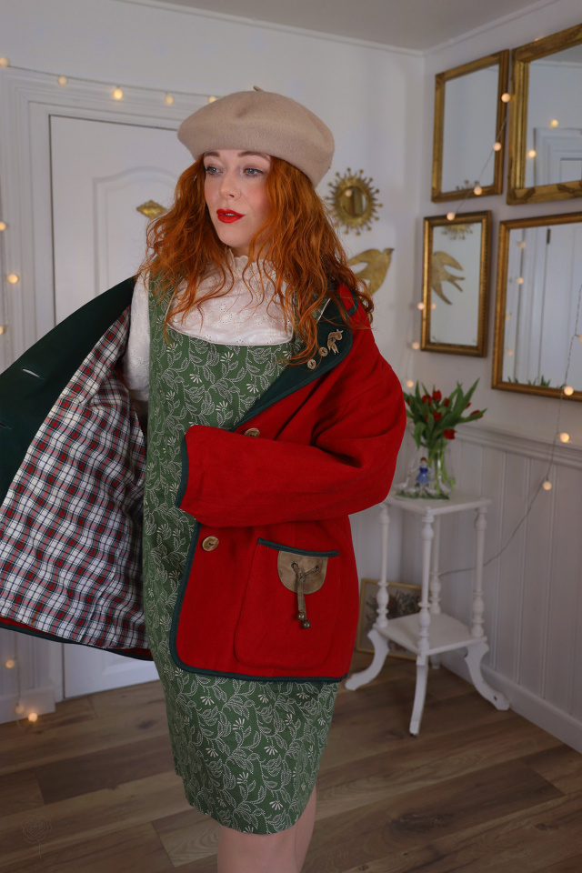 Comfy Red Wool Vintage Jacket | L 