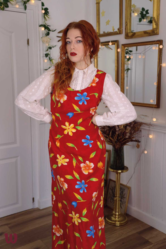 Ameri（アメリ）の「VINTAGE LIKE SHEER FLOWER DRESS（ワンピース）」 - WEAR