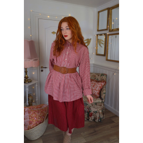 Red Gingham Vintage Blouse | L/XL