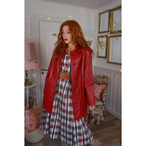 Cool Red Soft Leather Vintage Jacket | M