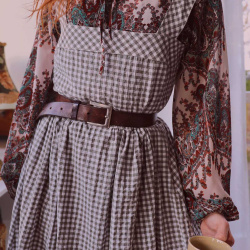 Red Patterned Blouse 