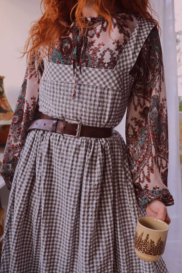 Red Patterned Blouse 