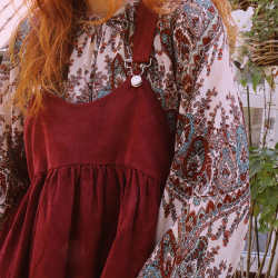 Red Patterned Blouse 
