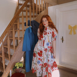 Red Spring Blossom Dress | S-L