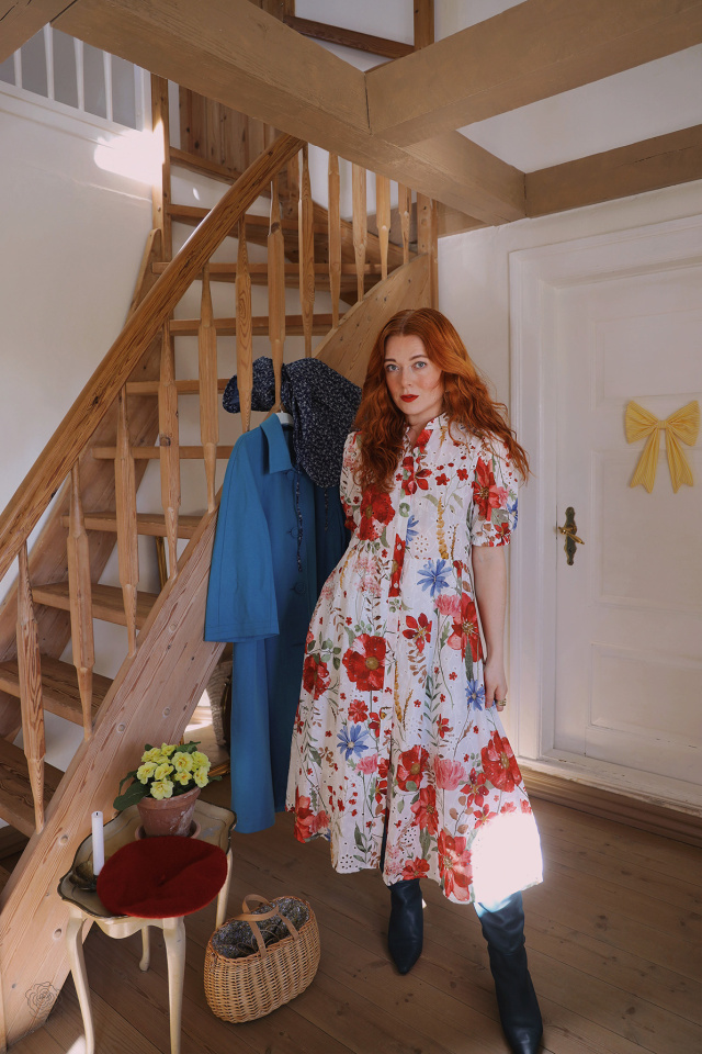 Red Spring Blossom Dress | S-L