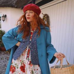 Blossom Spring Blue Cotton Waistcoat