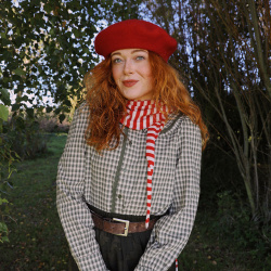 Candy Cane Soft Triangle Scarf