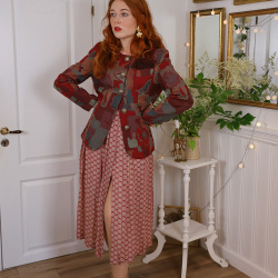 Red Toned Tapestry Jacket | S