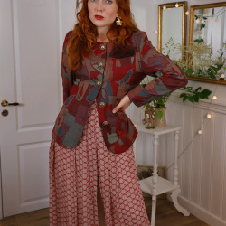 Red Toned Tapestry Jacket | S