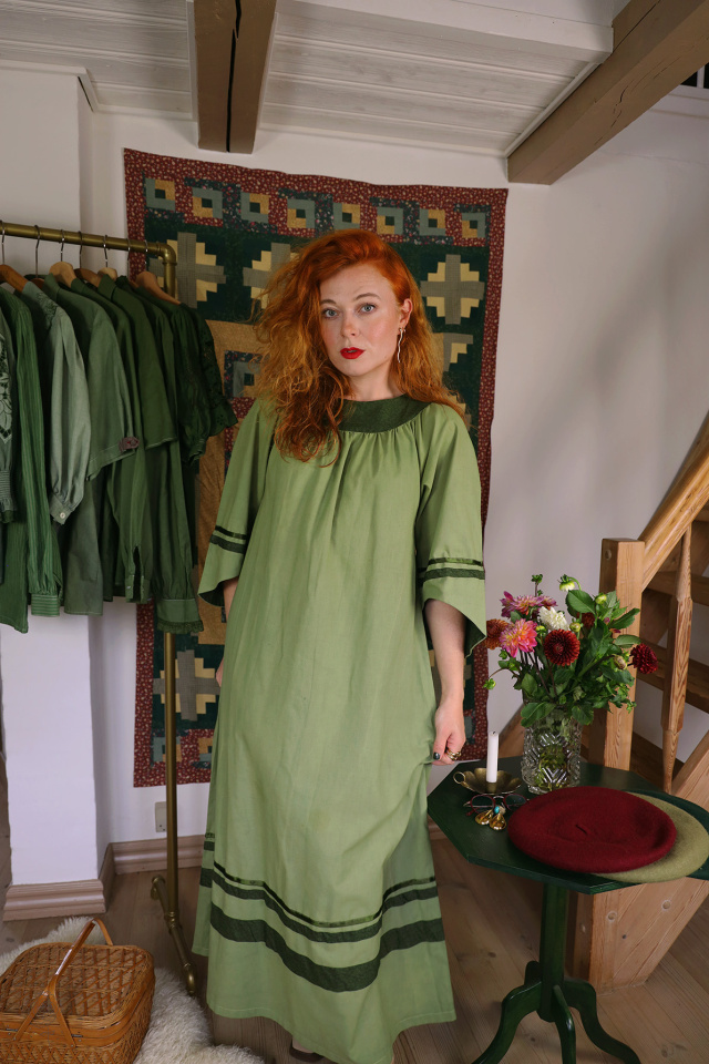 Redyed 70's Maxi Kaftan Dress | S/M