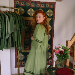 Redyed 70's Maxi Kaftan Dress | S/M