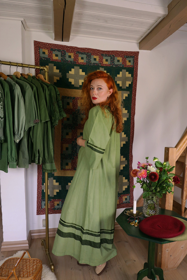 Redyed 70's Maxi Kaftan Dress | S/M