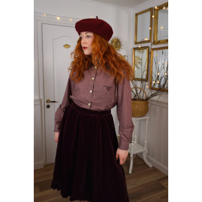 Redyed Burgundy Vintage Blouse | L