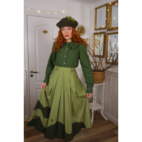 Redyed Square Collar Vintage Blouse | S