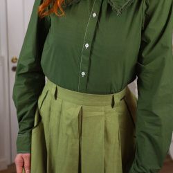 Redyed Square Collar Vintage Blouse | S