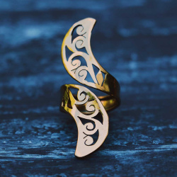 Luna Statement Brass Ring 