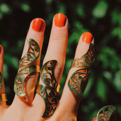 Luna Statement Brass Ring 