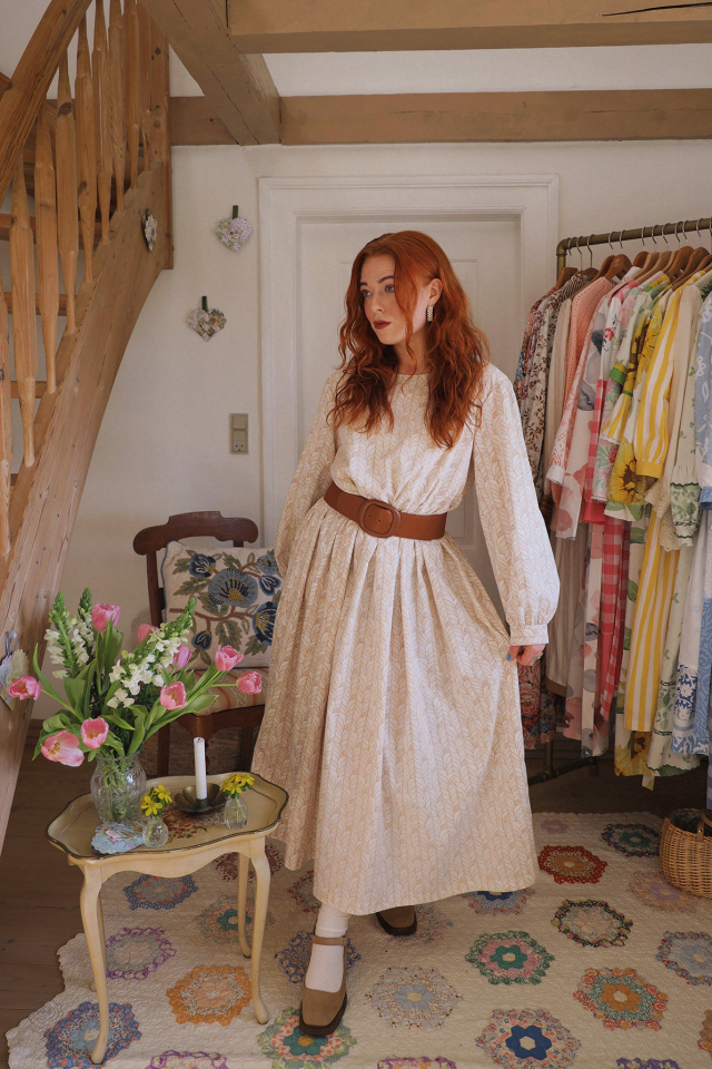 Rita's Abstract Tulips Recycled Dress | L