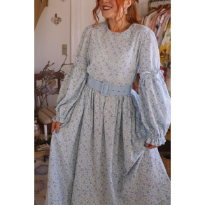 Rita's Blue Blossom Recycled Dress  & Waistcoat | L