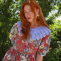 Rita's Blue Crochet Summer Collar