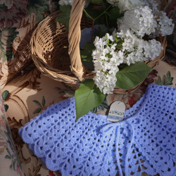 Rita's Blue Crochet Summer Collar