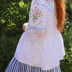 Rita's Blue Embroidered Summer Top | L