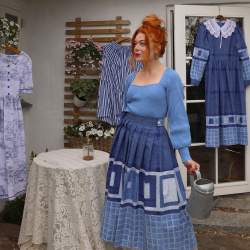 Rita's Blue Summer Wrap Skirt | S-L