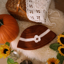 Rita's Brown Crochet Fall Hat 
